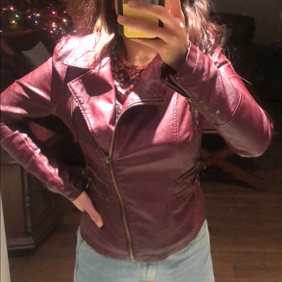 Buffalo Burgundy Pleather jacket - Picture 4 of 6